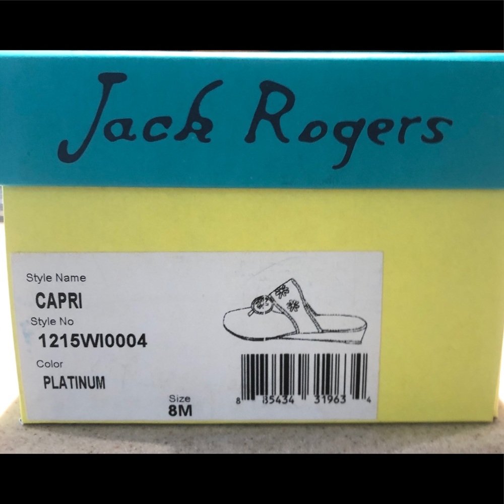 Jack Rogers Capri MINT Condition Platinum